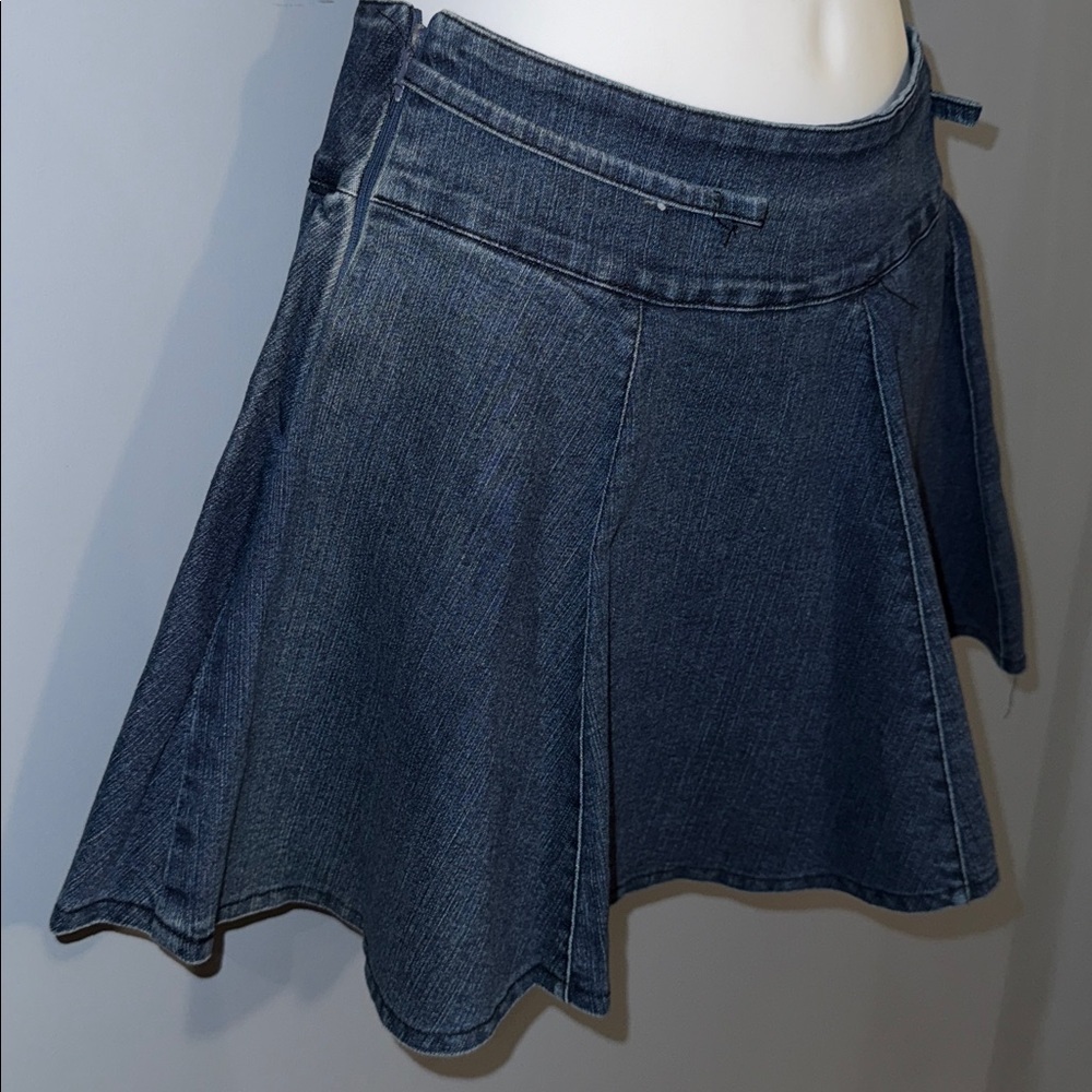 Denim Skort with Flared Hem - Size Unknown - Picture 2 of 7